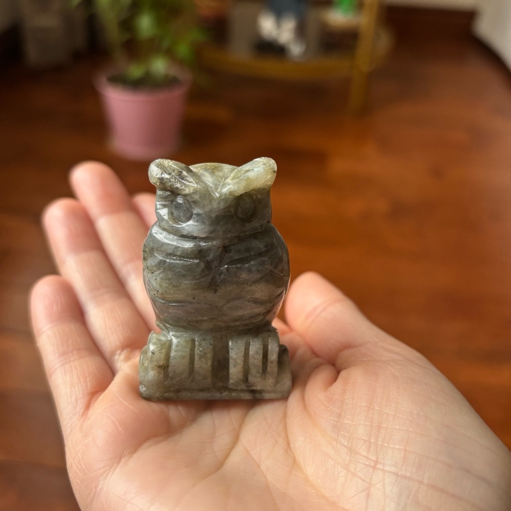 Labradorite Owl Crystal Carving (💸 Bundle Crystals to Save!)